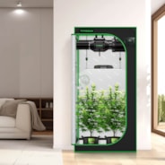 Smart Grow Tent Kit GIY-SGS-33 Lite 3x3, 3-Plant Complete System, with WiFi E42A Controller, 200W VS2000 LED Grow Light, 4-inch AeroZesh G4 Ventilation Combo, and AeroWave E6 Clip-on Fan