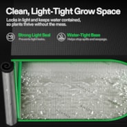 Small Grow Tent for Aerogarden, Hydroponics Growing System, 24" x 16" x 20" Highly Reflective Mylar Indoor Grow Tent with Sturdy Support, Access Window and Removable Floor Tray