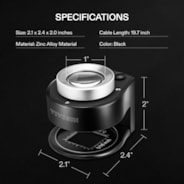 30X Rechargeable Loupe Magnifier with Optical Glass Lens and Lights