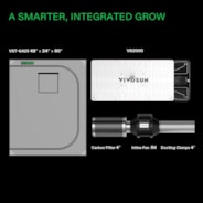 Standard Grow Tent Kit GIY-G42 2x4, 2-Plant Complete System, with 200W VS2000 LED Grow Light, and 4-inch Ventilation Combo