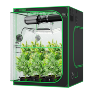 Smart Grow Tent Kit Pro 5x5, 6-Plant Complete System, with WiFi E42A+ Controller, 3x 200W AeroLight Wing LED Grow Light, 8-inch AeroZesh T8 Ventilation Combo, and 2x AeroWave E6 Gen2 Clip-on Fan