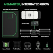 Smart Grow Tent Kit GIY-SGS-44 4x4, 4-Plant Complete System, with WiFi E42A Controller, 2x 200W AeroLight Wing SE LED Grow Light, and 6-inch AeroZesh G6 Ventilation Combo