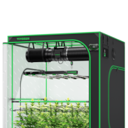 Smart Grow Tent Kit GIY-SGS-55FD 5x5, 6-Plant Complete System, with WiFi E42A Controller, 650W VSFD6500 LED Grow Light, and 8-inch AeroZesh G8 Ventilation Combo