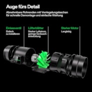Smartes Abluftset 20 cm, AeroZesh G8 Rohrventilator mit E12-Geschwindigkeitsregler, Kohlefilter & Rohrkombination