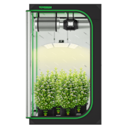 Complete Grow Tent Kit 4x4 Indoor Grow System with GrowHub WiFi Controller, Efficient Ventilation & Full-Spectrum LED Grow Light, 1680D Mylar Lightproof Tent 48"x48"x80"