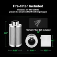 8-Inch Air Carbon Filter for Odor Control