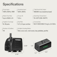 Automatic Drip Irrigation Kit for Indoor & Outdoor Plants, Smart Watering System with 16 Drip Emitters, 4mm Fast Flow, App-Controlled A10 GrowHub, Quiet 15W Pump