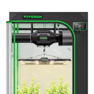 Smart Grow Tent Kit 100 x 100 x 180 cm Complete Indoor Grow System with Smart Controller, Full-Spectrum LED Grow Light & Ventilation Automation System, 1680D Mylar Tent