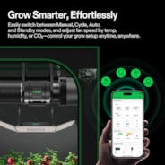 AeroZesh G8 Inline Fan 8″ with E12 Speed Controller, PWM-Controlled EC Fan for Grow Tent Ventilation