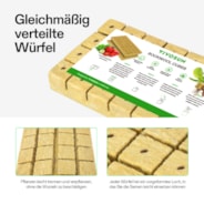 4 cm Steinwoll-Anzuchtwürfel, 1 Platte mit 28 Stück