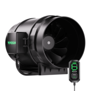 AeroZesh S8 Inline Fan 8″ with E12 Speed Controller, PWM-Controlled EC Fan for Grow Tent Ventilation