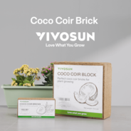 Coco Coir Brick, 11lbs 100% Natural Organic Compressed Coconut Coir Fiber with Low EC