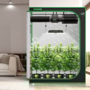 Smart Grow Tent Kit GIY-SGS-52 Lite 2x5, 3-Plant Complete System, with WiFi E42A Controller, 200W VS2000 LED Grow Light, 6-inch AeroZesh G6 Ventilation Combo, and AeroWave E6 Clip-on Fan