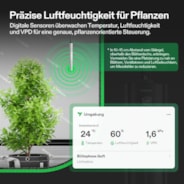 AeroStream H09 Smarter Luftbefeuchter 9L mit Temperatur- und Luftfeuchtigkeitssonde, für Growbox