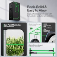 Smart Grow Tent Kit PRO 2.3x2.3 Indoor Grow System with 2-in-1 Tunable Spectrum LED Light, Smart GrowHub Automation, Efficient Ventilation & 360° Airflow, 2000D Mylar Tent 28"x28"x63"
