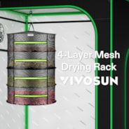 4-Layer Mesh Drying Rack Hanging Design with Green Zippers