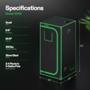 Grow Tent 3x3 S336, 2-4 Plants Use, 600D Light-proof Oxford, 36″ x 36″ x 72″, For Indoor Plants Growing