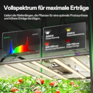 Smart Growbox Komplettset 120 x 120 x 200 cm, Komplettes Grow-Set mit GrowHub E42A+, 1680D Mylar Growzelt, Vollspektrum LED Pflanzenlampe und effizientem Belüftungssystem