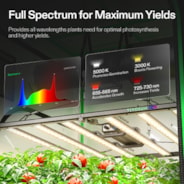 Smart Grow Tent Kit 120 x 120 x 200 cm Complete Indoor Grow System with Smart Controller, Full-Spectrum LED Grow Light & Ventilation Automation System, 1680D Mylar Tent