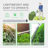 20" Cordless Hedge Trimmer, 2Pcs Batteries and Fast Charger Included