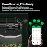 AeroZesh G6 Inline Fan 6″ with E12 Speed Controller, PWM-Controlled EC Fan for Grow Tent Ventilation