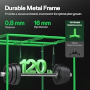 Grow Tent 3x3 S336, High Reflective Mylar with 1680D Oxford Canvas & Heavy-Duty Metal Support 36"x36"x72"