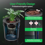 5 Gallon DWC Hydroponic System Kit (1 Bucket, Black)