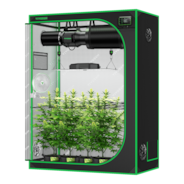 Smart Grow Tent Kit GIY-SGS-52 Lite 2x5, 3-Plant Complete System, with WiFi E42A Controller, 200W VS2000 LED Grow Light, 6-inch AeroZesh G6 Ventilation Combo, and AeroWave E6 Clip-on Fan