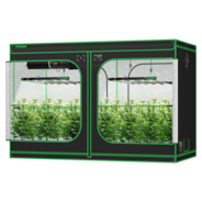 Smart Grow Tent Kit GIY-SGS-105 Pro 5x10, 12-Plant Complete System, with WiFi E42A Controller, 2x 650W VSFD6500 LED Grow Light, and 8-inch AeroZesh G8 Ventilation Combo