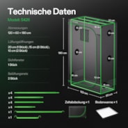 Growbox S426 120 x 60 x 180 cm Indoor Grow Tent 1680D Oxford-Gewebe Hochreflektierendes Mylar und stabile Metallstangen