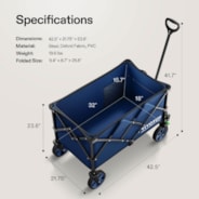 Heavy Duty Collapsible Folding Wagon, Blue