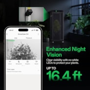 GrowCam C4, 2K QHD WiFi Smart Camera for Grow Tent & VGrow Smart Grow Box, Timelapse, Night Vision, SD Card Storage, 2-Way Audio, App Control