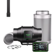 Smart Air Filtration Kit Pro 6″, AeroZesh S6 Inline Fan with E42A Temp. Humidity WiFi Controller, Carbon Filter & Ducting Combo