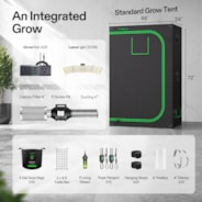 Complete Grow Tent Kit 4x2 Indoor Grow System with GrowHub WiFi Controller, Efficient Ventilation & Full-Spectrum LED Grow Light, 1680D Mylar Lightproof Tent 48"x24"x72"