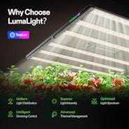 LumaLight 500W LED Grow Light, Full Spectrum Indoor Plant Light with Deep Canopy Penetration, 4x4ft Coverage, GrowHub Compatible