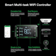 AeroZesh G8 Inline Fan 8″ with E42A Temp. Humidity WiFi Controller, PWM-Controlled EC Fan for Grow Tent Ventilation