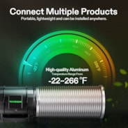 6-Zoll-25-Fuß-Flex-Air-Aluminiumrohr, nicht isoliert, mit zwei 6-Zoll-Edelstahlklemmen