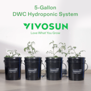 18,9L DWC Hydroponik-System Set (4 Eimer, Schwarz)