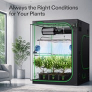 Smart Grow Tent Kit PRO 5x5 Indoor Grow System with 2-in-1 Tunable Spectrum LED Light, Smart GrowHub Automation, Efficient Ventilation & 360° Airflow, 2000D Mylar Tent 60"x60"x80"