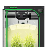 Smart Grow Tent Kit 4x2 Complete Indoor Grow System with Smart Controller, Full-Spectrum LED Grow Light & Ventilation Automation System, 1680D Mylar Tent 48"x24"x72"
