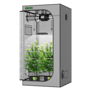 Standard Grow Tent Kit GIY-G33 3x3, 3-Plant Complete System, with 200W VS2000 LED Grow Light, and 4-inch Ventilation Combo