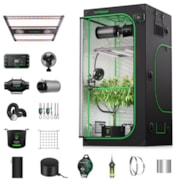 Smart Grow Tent Kit PRO 3x3 Indoor Grow System with 2-in-1 Tunable Spectrum LED Light, Smart GrowHub Automation, Efficient Ventilation & 360° Airflow, 2000D Mylar Tent 36"x36"x72"
