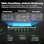 10 cm Smart Abluftset Pro T4 – Rohrventilator, GrowHub E42A+ Temperatur- & Feuchtigkeitscontroller, Aktivkohlefilter & Lüftungsschlauch – Belüftungs- und Filtersystem für Growbox & Hydrokultur