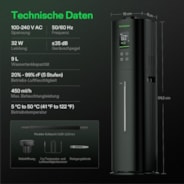 AeroStream H09 Smarter Luftbefeuchter 9L mit Temperatur- und Luftfeuchtigkeitssonde, für Growbox