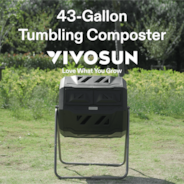 Tumbling Composter Dual Rotating Batch Compost Bin 43 Gallon Orange