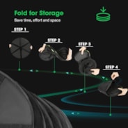 6-Layer Mesh Drying Rack Hanging Design with Green Zippers