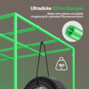 Growbox Pro 150x300x200cm P105, für 12-20 Pflanzen, großes Frontfenster, für den Indoor-Pflanzenanbau