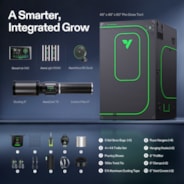 Smart AI Grow Tent System 4x4 Indoor Smart Grow System with Self-Learning AI Controller, Dynamic Airflow & Tunable Spectrum, Automated Climate Control, 2000D Mylar Tent 48"x48"x80"