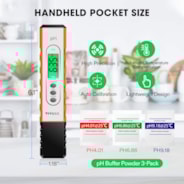 Digital pH Tester Pen, High Accuracy Water Quality Tester, Orange