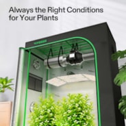 Complete Grow Tent Kit 4x2 Indoor Grow System with GrowHub WiFi Controller, Efficient Ventilation & Full-Spectrum LED Grow Light, 1680D Mylar Lightproof Tent 48"x24"x72"